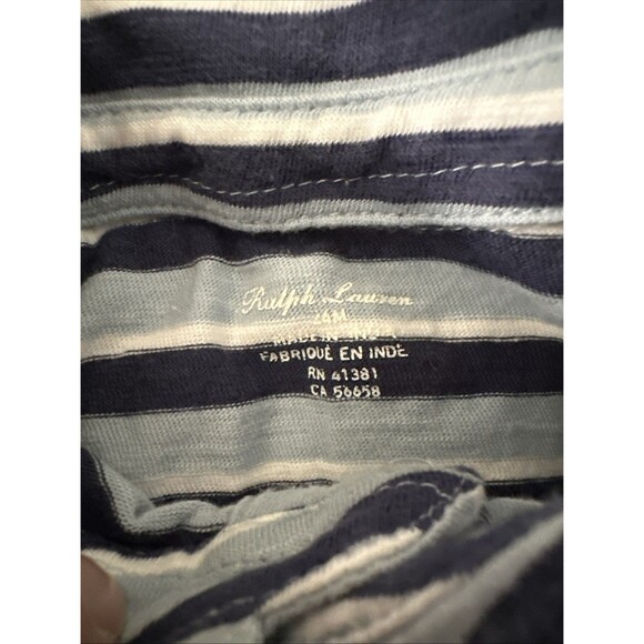 Ralph Lauren 24 Months Rompers Shortalls Blue Striped 2 Pieces Baby 2T - Picture 11 of 14